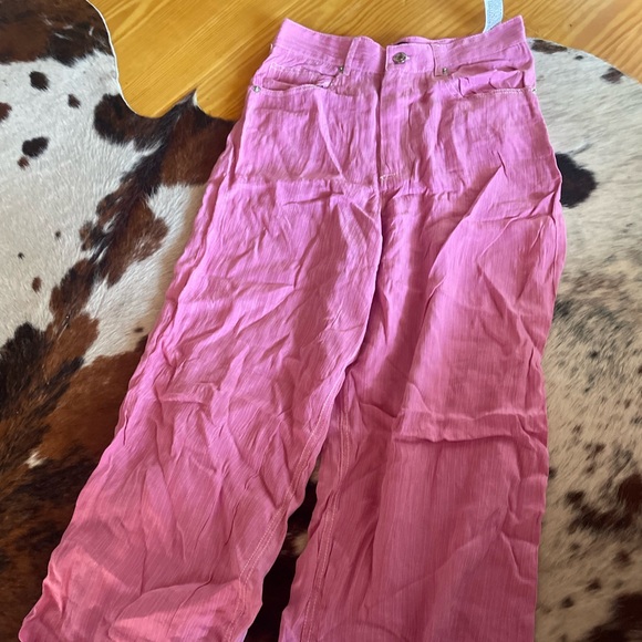 Zara Pink Wide Leg Pant - Picture 3 of 4